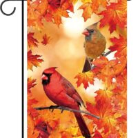 autumn cardinal garden flag